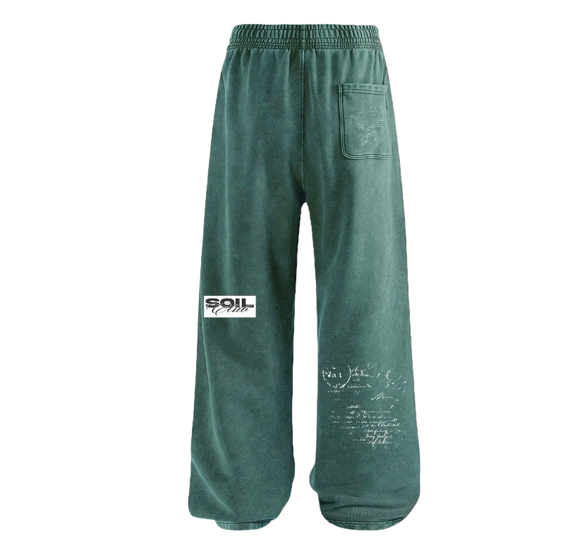 GREEN sweatpants