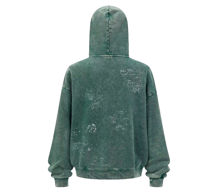 GREEN zip-up hoodie