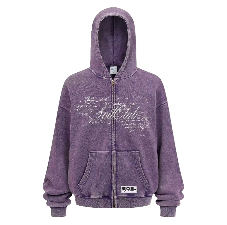 PURPLE zip-up hoodie