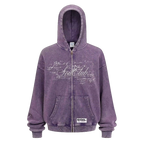 PURPLE zip-up hoodie