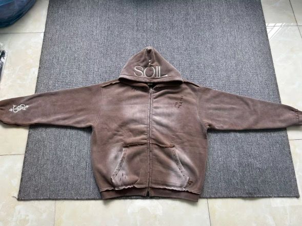 SOiL washed zip-up hoodie